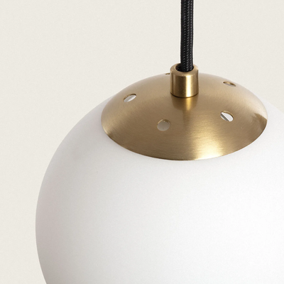 Lampa Wisząca szklana  mleczne kule Abruzzo Parma