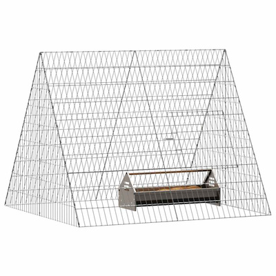 Klatka dla kur srebrny 110 x 100 x 85 cm Stal ocynkowana