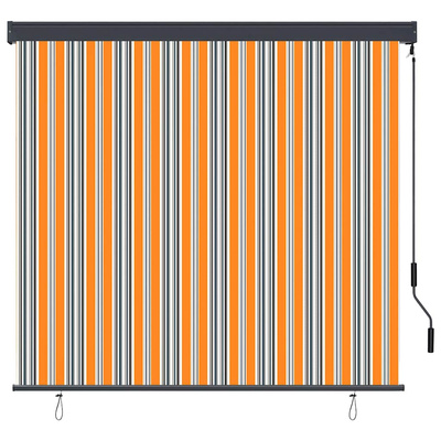 Roleta Żółty i Niebieski 180 x 250 cm Materiał i Aluminium