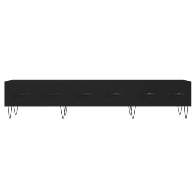 vidaXL Szafka pod TV, czarna, 150x36x30 cm, materiał drewnopochodny wariant 5