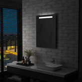 vidaXL Ścienne lustro łazienkowe z LED, 60 x 80 cm model standard