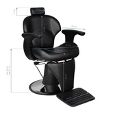 Gabbiano fotel barberski Igor czarny 132209