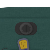 vidaXL Rozkładany fotel masujący, elektryczny, ciemnozielony, tkanina