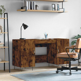vidaXL Biurko, przydymiony dąb, 140x50x75 cm, materiał drewnopochodny