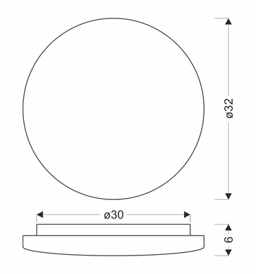 Plafon LED Linda okrągły 32 cm 4000K biały akrylowy