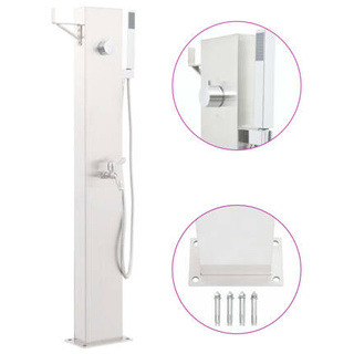 vidaXL Panel prysznicowy ogrodowy, 110 cm, stal nierdzewna