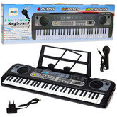 Keyboard Elektryczny Mikrofon Stojak Na Nuty Nagrywanie Odtwarzanie
