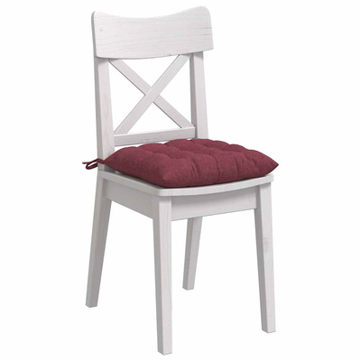 Poduszki na siedziska 4 pcs Czerwone wino 40 x 40 x 6 cm