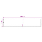 Ekran balkonowy terakota 75 x 700 cm HDPE i aluminium