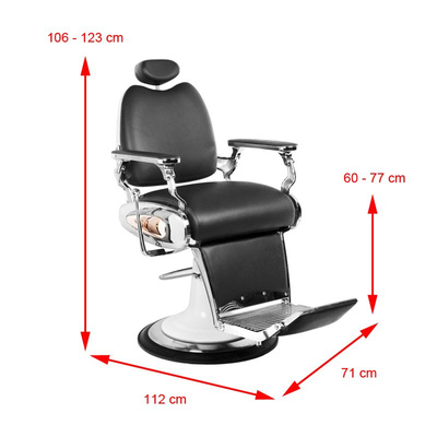 Gabbiano fotel barberski Moto Style czarny 114271