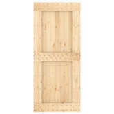 Drzwi przesuwne Naturalny i czarny 90 x 210 cm