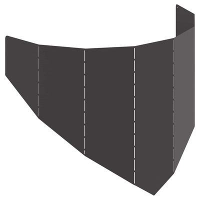 Krawężnik do trawnika 100 x 45 cm Stal Czarny