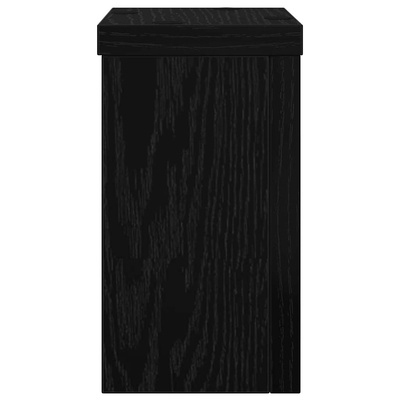 Stojak na rośliny 2 pcs Czarny Dąb 10 x 10 x 18 cm