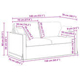 Sofa Ciemna zieleń 158 x 78 x 80 cm Aksamit