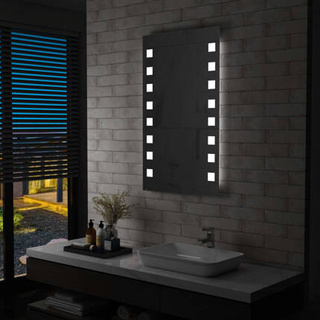 Ścienne lustro łazienkowe z LED, 60 x 100 cm vidaXL