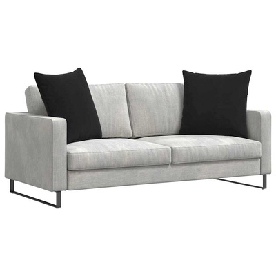 Poduszki na sofę 2 pcs Czarny 80 x 80 cm Tkanina sztruksowa
