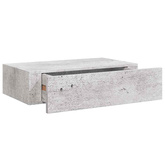 vidaXL Półki ścienne z szufladą, 2 szt., szare, 40x23,5x10 cm, MDF