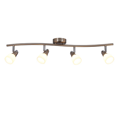 Lampa ścienna listwa 4X40W G9 nikiel mat/chrom biały SELIA 94-70005