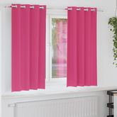 Firany blackout z kółkami 2 pcs Jasnoróżowy 175 x 140 cm