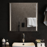 vidaXL Lustro łazienkowe z LED, 60x60 cm