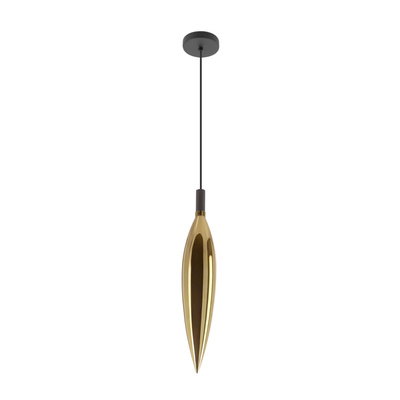 Lampa wisząca Nordic szklana tuba złota pojedyncza do salonu i sypialni
