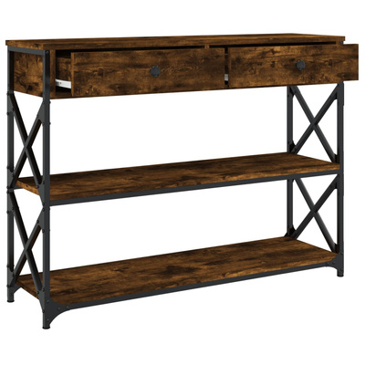 Stolik konsolowy, przydymiony dąb, 100x28x75 cm