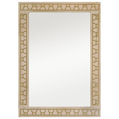 vidaXL Lustro łazienkowe, 50x70x2,5 cm, lite drewno mango i szkło model standard