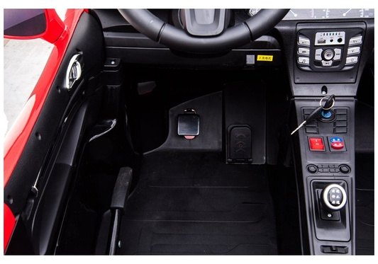 Auto na akumulator YSA021A Światła LED MP3 Czerwony Lakierowany