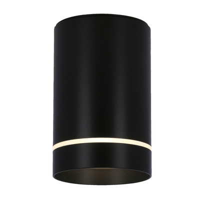 Lampa sufitowa tuba natynkowa czarna GU10 metalowa