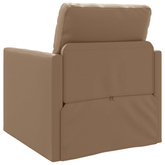 Sofa Bed Cappuccino 74 x 77 x 81 cm Sztuczna skóra