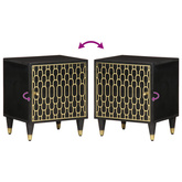 Szafki nocne, 2 szt., 40x33x46 cm, lite drewno mango