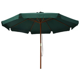 Parasol ogrodowy na drewnianym słupku, 330 cm, zielony