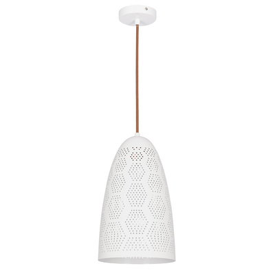 Lampa sufitowa wisząca 1X60W E27 ażurowy biały BENE 31-70593