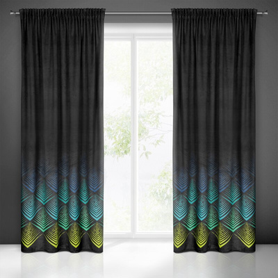 Zasłona Angelina czarna 140x270