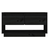 vidaXL Szafka pod TV, czarna, 74x34x40 cm, lite drewno sosnowe
