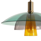 Lampa Wisząca Szklana Kolorowa E27 45cm Abruzzo Koloreno