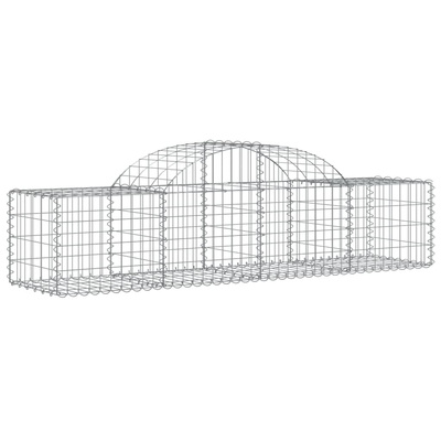 Kosze gabionowe, 11 szt, 200x50x40/60 cm, galwanizowane żelazo