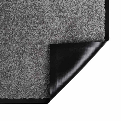 Dywanik drzwiowy Jasnoszary 60 x 40 x 1.2 cm Tkanina Teddy