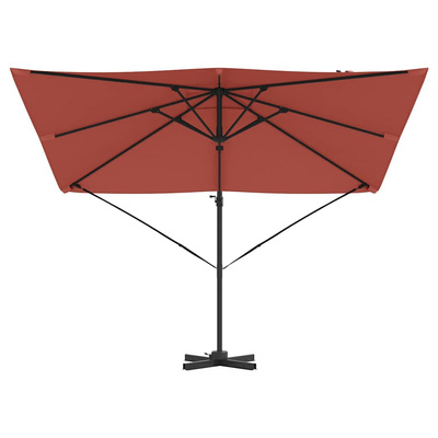 Parasol Roma Czerwony 286 x 284 x 265 cm Aluminium i Poliester