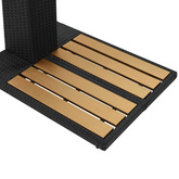 Prysznic ogrodowy, polirattan i WPC