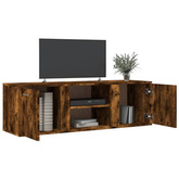 vidaXL Szafka pod TV, przydymiony dąb, 120x34x37 cm