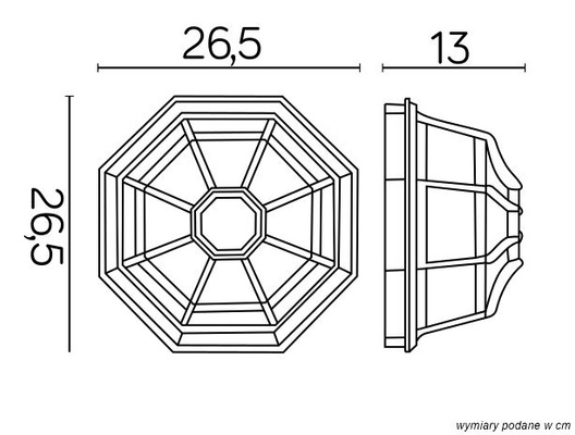 Plafon zewnętrzny K 3012/P SZ