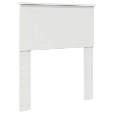 Ramka łóżka Z zagłówkiem Biały 75 x 190 cm Lite drewno sosnowe