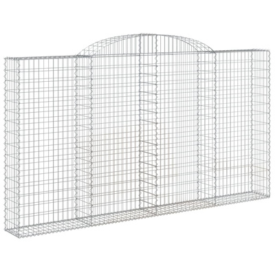 Kosze gabionowe, 3 szt, 300x30x160/180 cm, galwanizowane żelazo