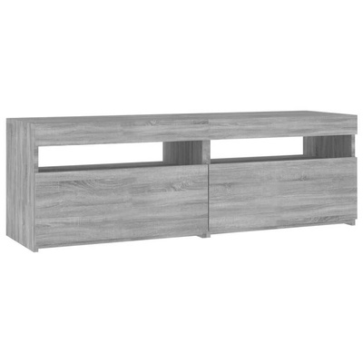 Szafka pod TV z LED, szary dąb sonoma, 120x35x40 cm vidaXL