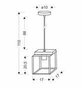 Lampa wisząca sufitowa czarna Retro 31-00781