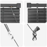 Żaluzja wenecka Srebrnoszary 213 x 140 cm 25 mm PVC