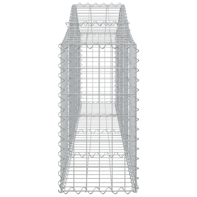 Kosze gabionowe, 9 szt, 200x30x60/80 cm, galwanizowane żelazo