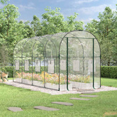 Przezroczysta szklarnia, 160x400x190 cm, PVC i malowana stal