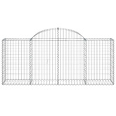 Kosze gabionowe, 20 szt, 200x50x80/100 cm, galwanizowane żelazo